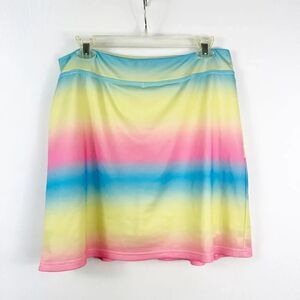 Jack Smith Golf Pickleball‎ Skort Pastel Ombre Multi Color Pull On Skirt Size XL